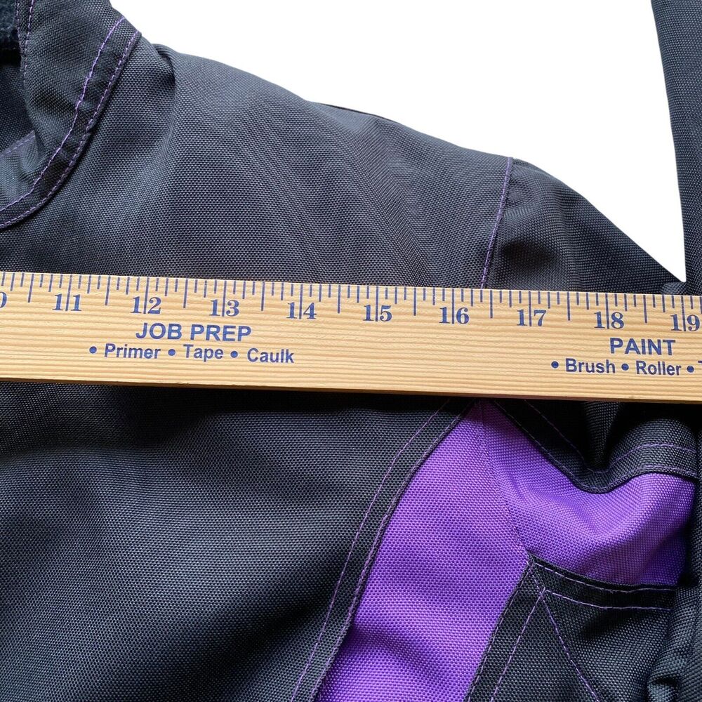Zony Jacket Womens Medium Black/Purple Moto Coat Fitted Removable Lining - Picture 13 of 14